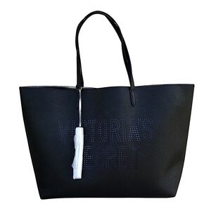 Victoria’s Secret Faux Leather Laser cut Logo Silver Tassel
Black Tote Bag